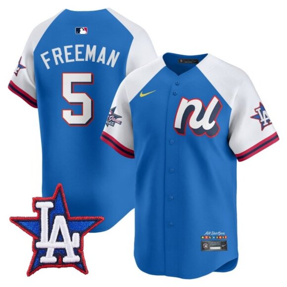 Mens Youths Kids Womens Freddie Freeman Blue White 2025 All Star Jersey Stitched